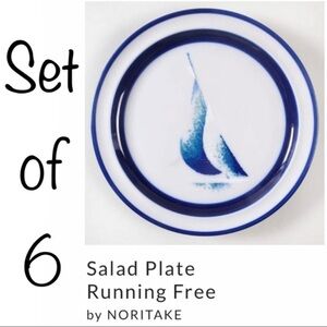 Set of 6 Noritake Running Free salad plates